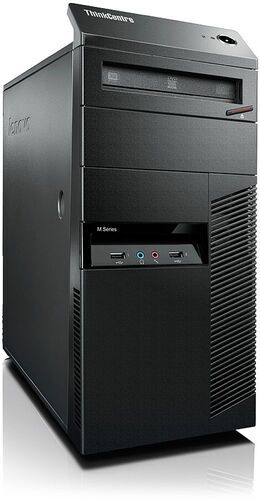 Lenovo ThinkCentre M93p Tower Intel 4th Gen i7-4770 8 GB 180 GB SSD DVD-RW Win 10 Pro