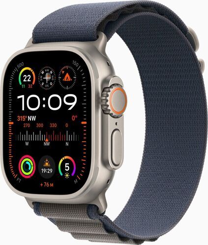 Apple Watch Ultra 2 (2023) GPS + Cellular silver Alpine Loop blau Small