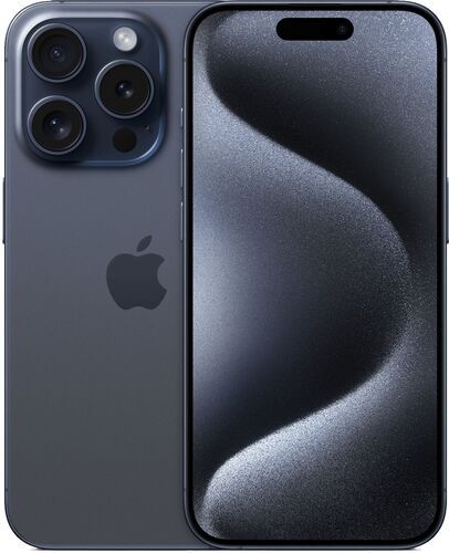 iPhone 15 Pro 128 GB Dual-SIM blått titan nytt batteri