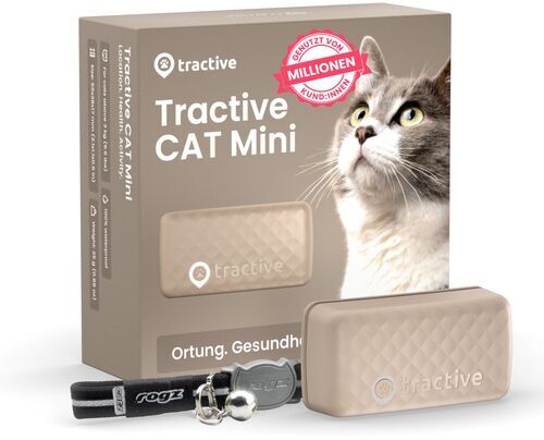 Tractive GPS CAT Mini - GPS till katt med aktivitetsspårning EXCL ABO TRCAT5BR brun