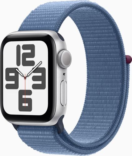 Apple Watch SE 40 mm (2022) GPS silver Sportloop vinterblå