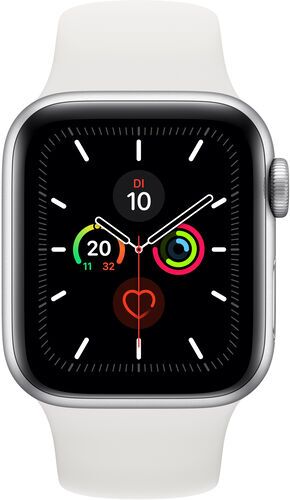 Apple Watch Series 5 (2019) 40 mm Aluminum GPS + Cellular silver Sportband vit