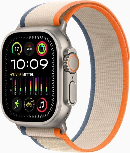 Apple Watch Ultra 2 (2023) GPS + Cellular silver Trail Loop orange/beige S/M