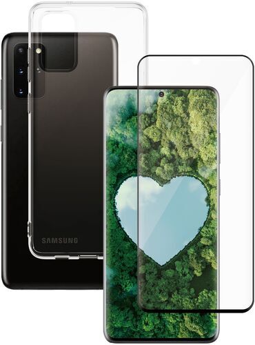 Paket erbjudande Transparent mobilskal  skärmskydd PanzerGlass Samsung Galaxy S20