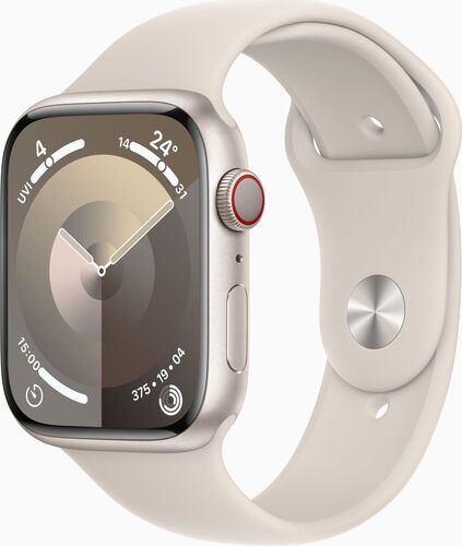 Apple Watch Series 9 Aluminium 45 mm (2023) GPS Stjärnglans Sportband Stjärnglans S/M