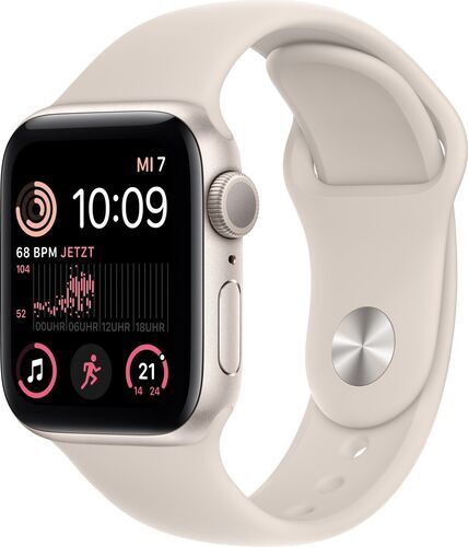 Apple Watch SE 40 mm (2022) GPS Stjärnglans Sportband Stjärnglans M/L