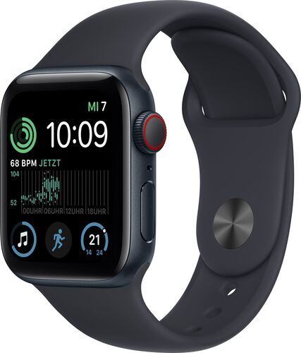 Apple Watch SE 40 mm (2022) GPS + Cellular Midnatt Sportband Midnatt M/L