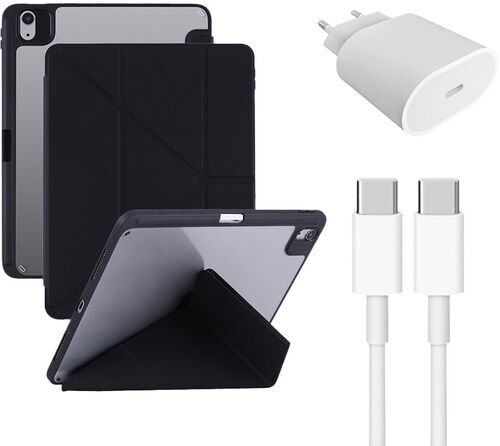 3-i-1 surfplatta erbjudande Snabbladdare (20W)  laddkabel (USB-C)  iPad skyddsfodral iPad 12.9" svart