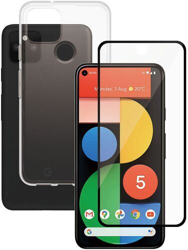 Genomskinligt mobilskal och skärmskydd PanzerGlass Google Pixel 5