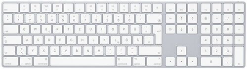 Apple Magic Keyboard 2017 med numerisk del silver DE