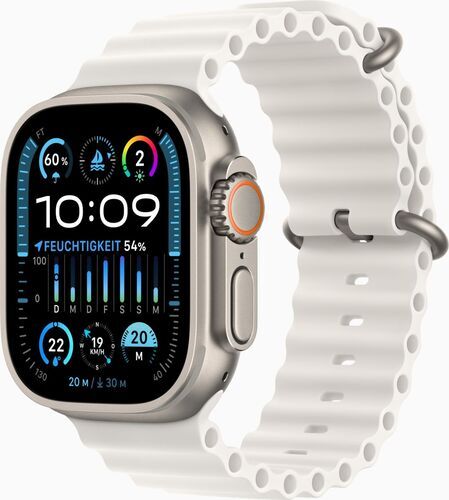 Apple Watch Ultra 2 (2023) GPS + Cellular silver Havsband vit