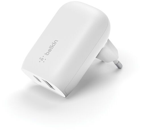 Belkin multiportladdare (USB-A + USB-C) vit