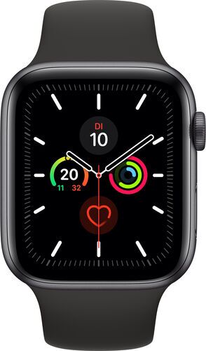 Apple Watch Series 5 (2019) 44 mm Aluminum GPS rymdgrå Sportband svart