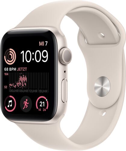 Apple Watch SE 44 mm (2022) GPS Stjärnglans Sportband Stjärnglans S/M