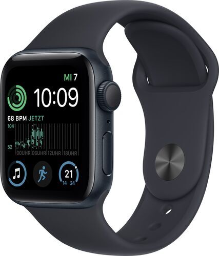 Apple Watch SE 40 mm (2022) GPS Midnatt Sportband Midnatt S/M