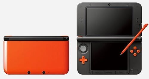 Nintendo New 3DS XL inkl Spel svart/orange Super Mario 3D Land (DE Version)