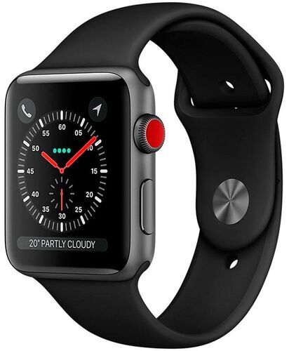 Apple Watch Series 3 (2017) 38 mm Aluminum GPS grå Sportband svart