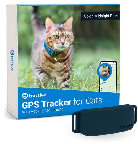 Tractive GPS CAT 4 - katt-GPS och aktivitetsspårare EXCL ABO TRAMINDB Midnattsblå