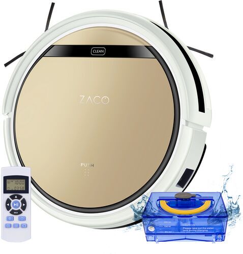 ZACO V5sPro Robotdammsugare med moppningsfunktion guld/vit