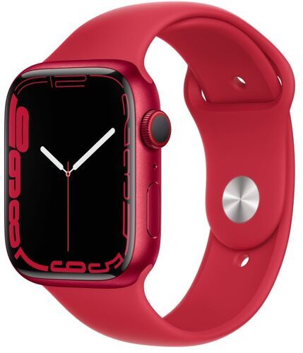 Apple Watch Series 7 Aluminium 45 mm (2021) GPS + Cellular röd Sportband röd