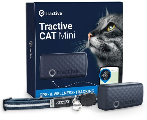 Tractive GPS CAT Mini - GPS till katt med aktivitetsspårning EXCL ABO TRCAT5DB mörkblå