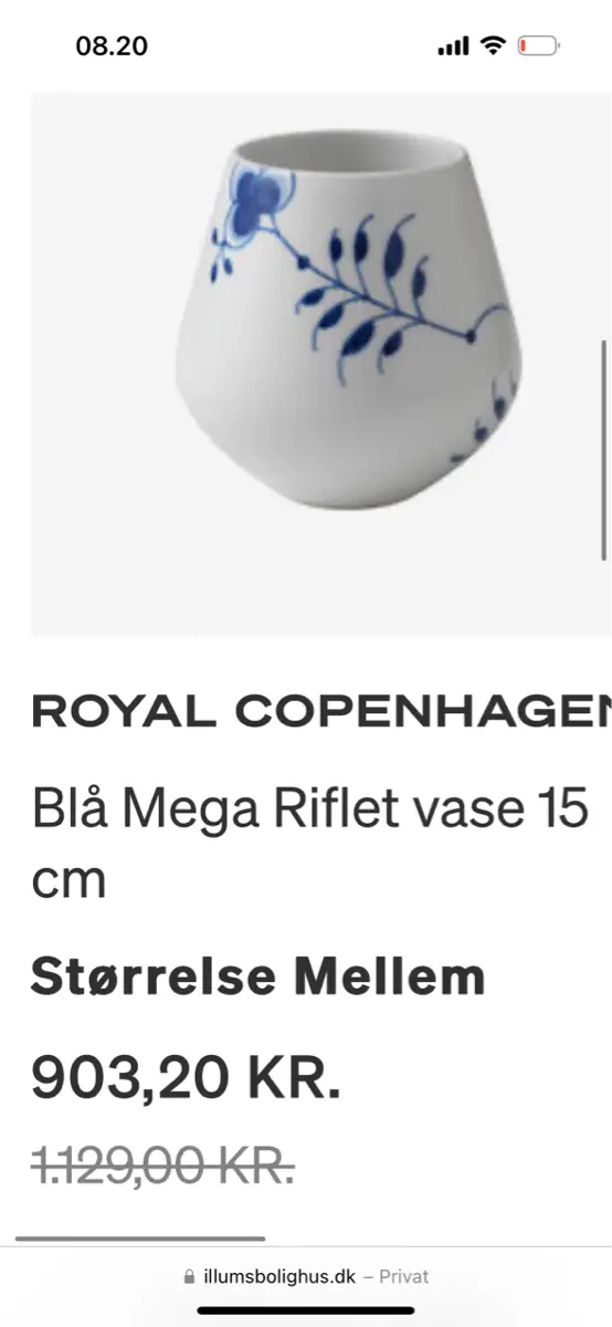 royal copenhagen Vase
