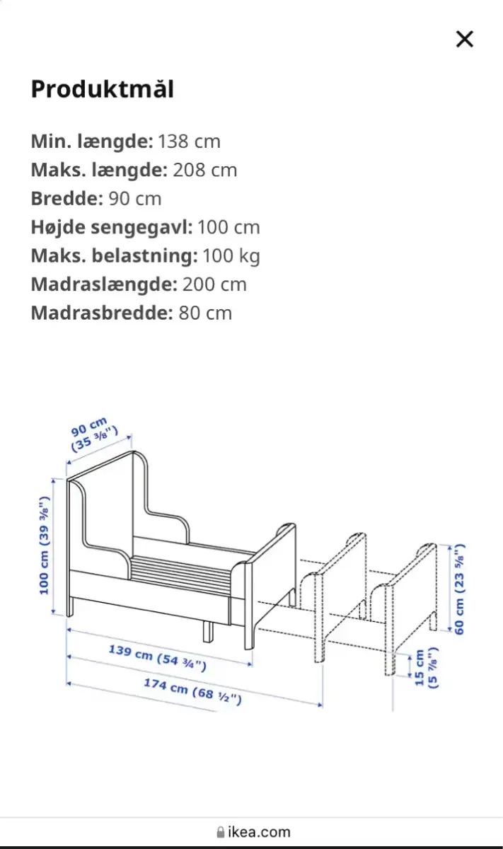 IKEA Skøn udtræksseng