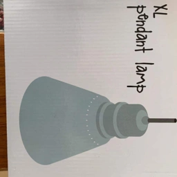 Sebra loftlampe XL i pastel blå