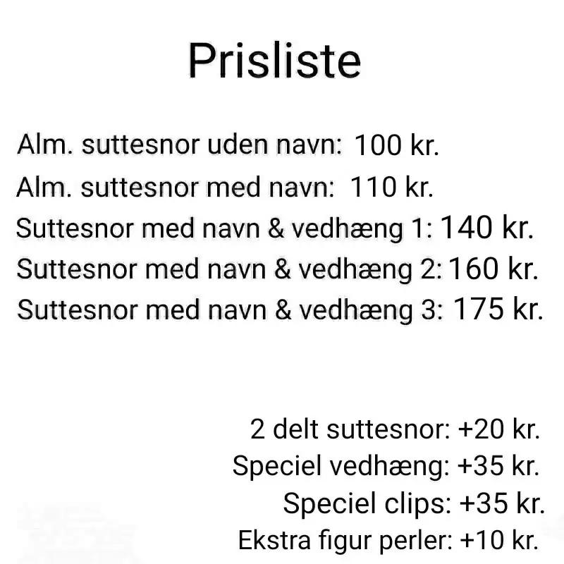 Ukendt Personlig suttesnor med navn