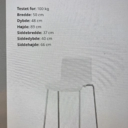 Ikea 2 barstole sidde højde 66 cm