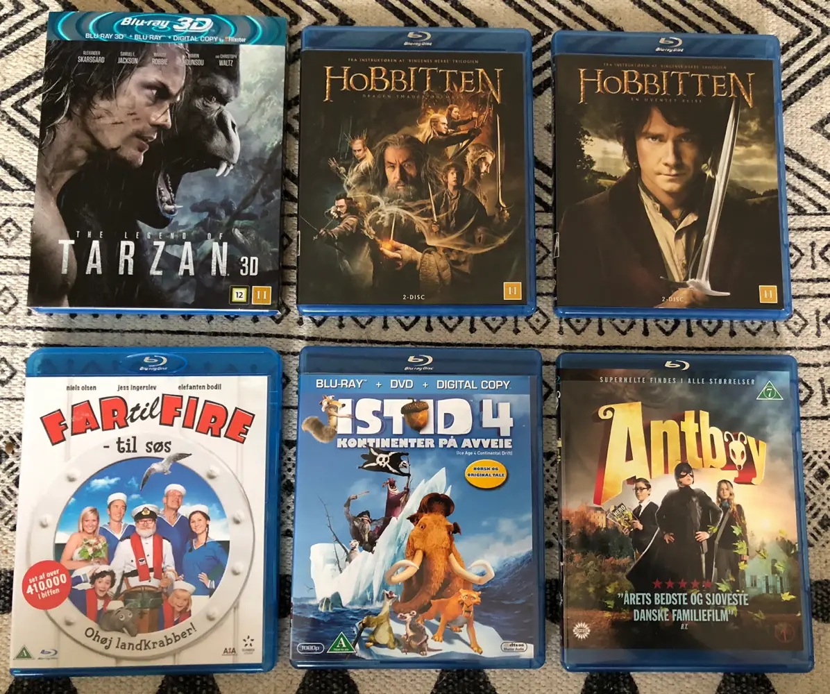 Hobitten far til fire Tarzan mfl Blu-Ray