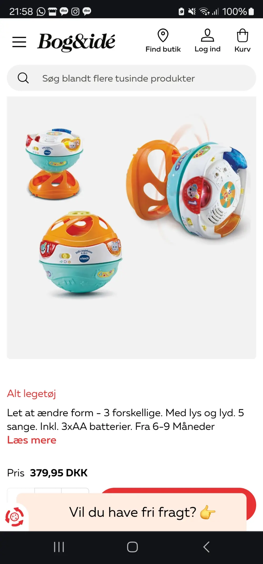 Vtech 3 in 1 magic move ball