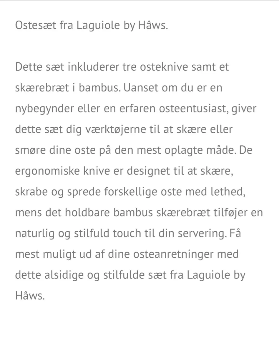 Laguiole by Haws Ostesæt