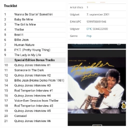 Ukendt CD "Thriller" special edition