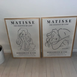 Matisse i træramme Plakater