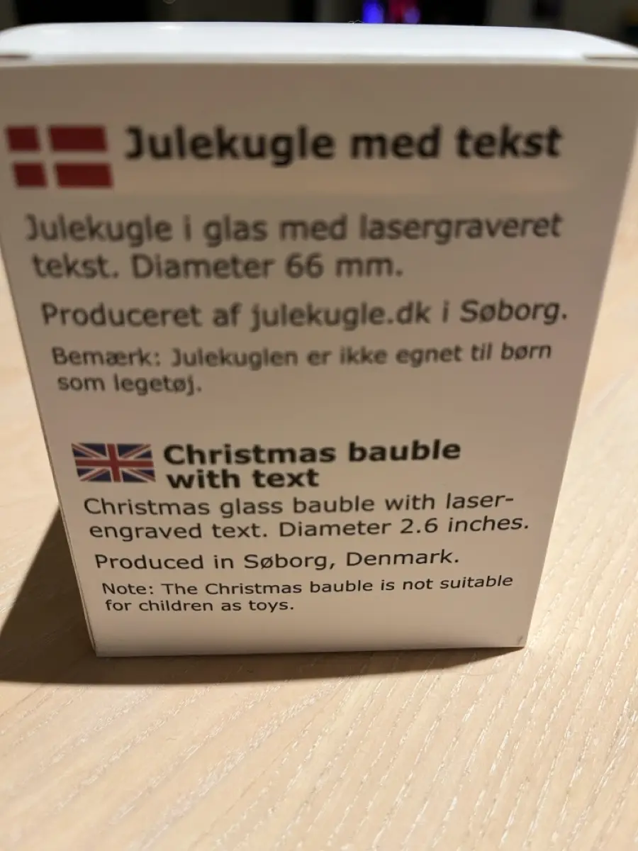 Rolsted Julekugle verdens bedste dagpl