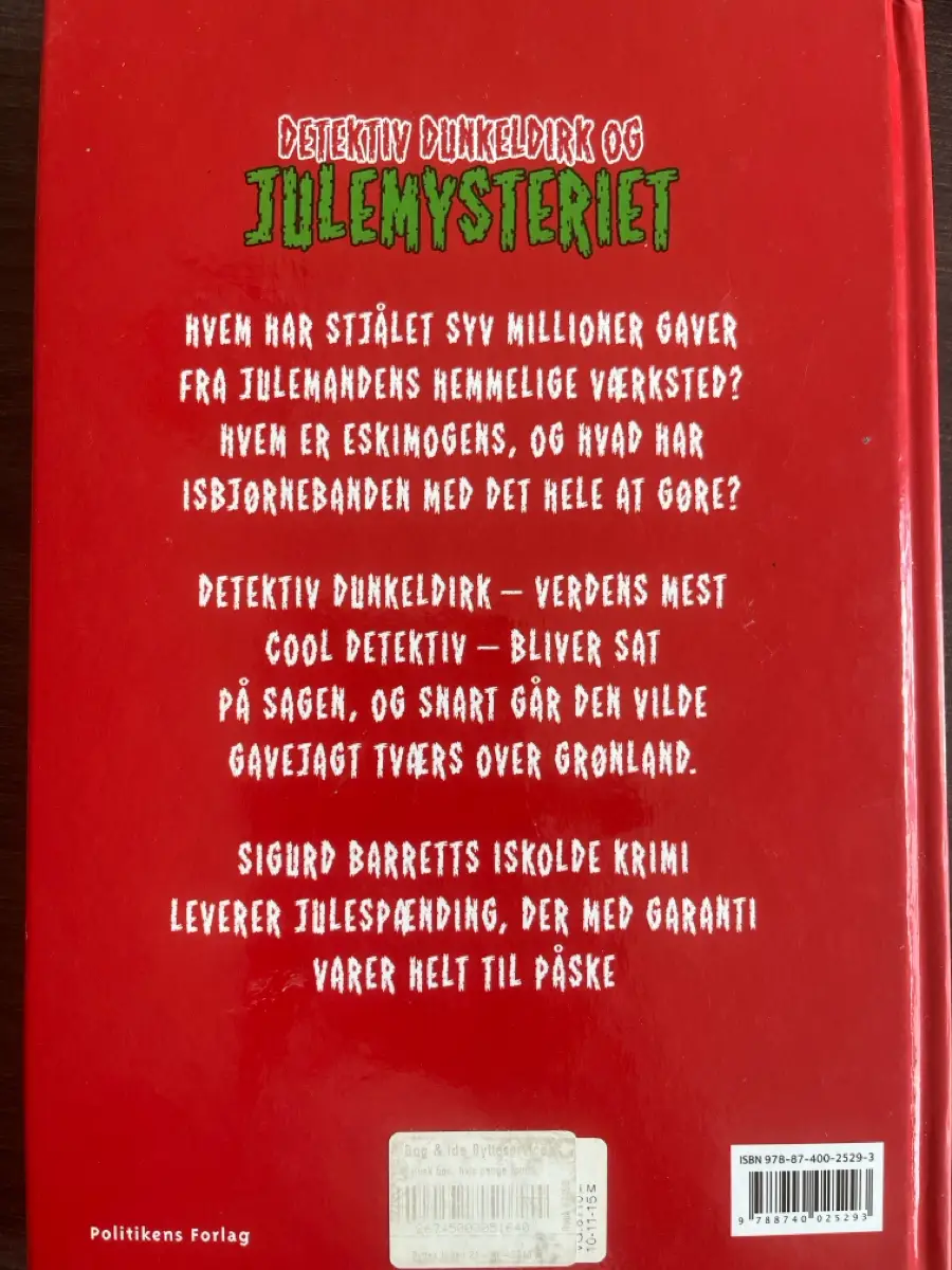 Detektiv Dunkeldirk og julemysteriet Jukekalender Sigurd Barrett