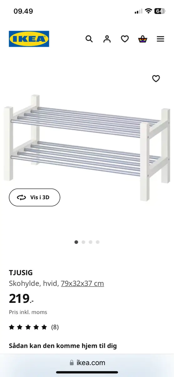 IKEA TJUSIG Skohylde