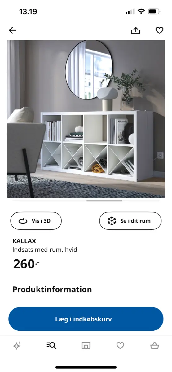 IKEA Indsats til Kallax rumdeler