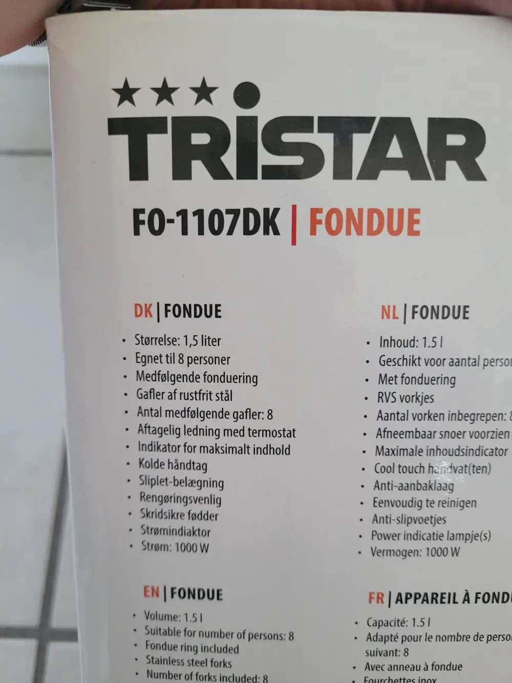 Tristar Fondue