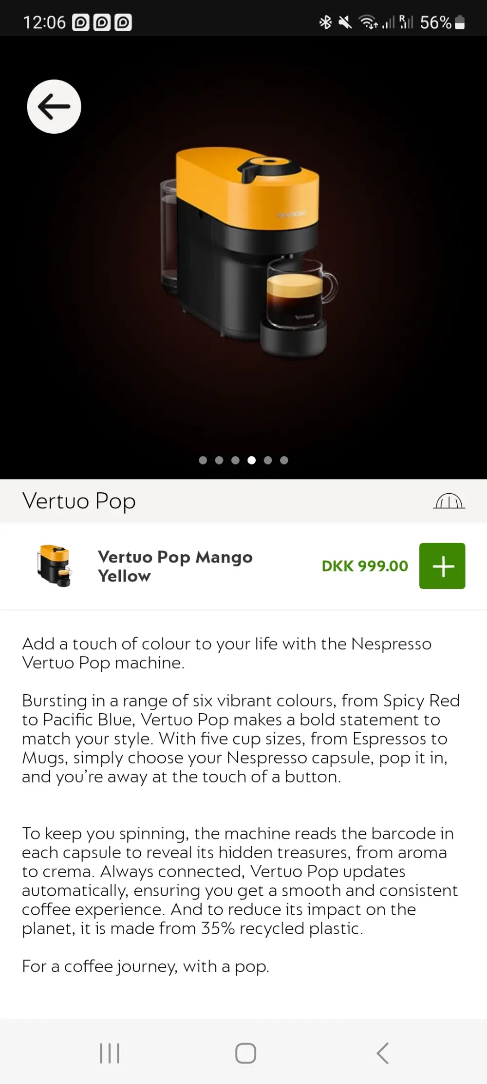 Nespresso Vertuo Pop kaffemaskine