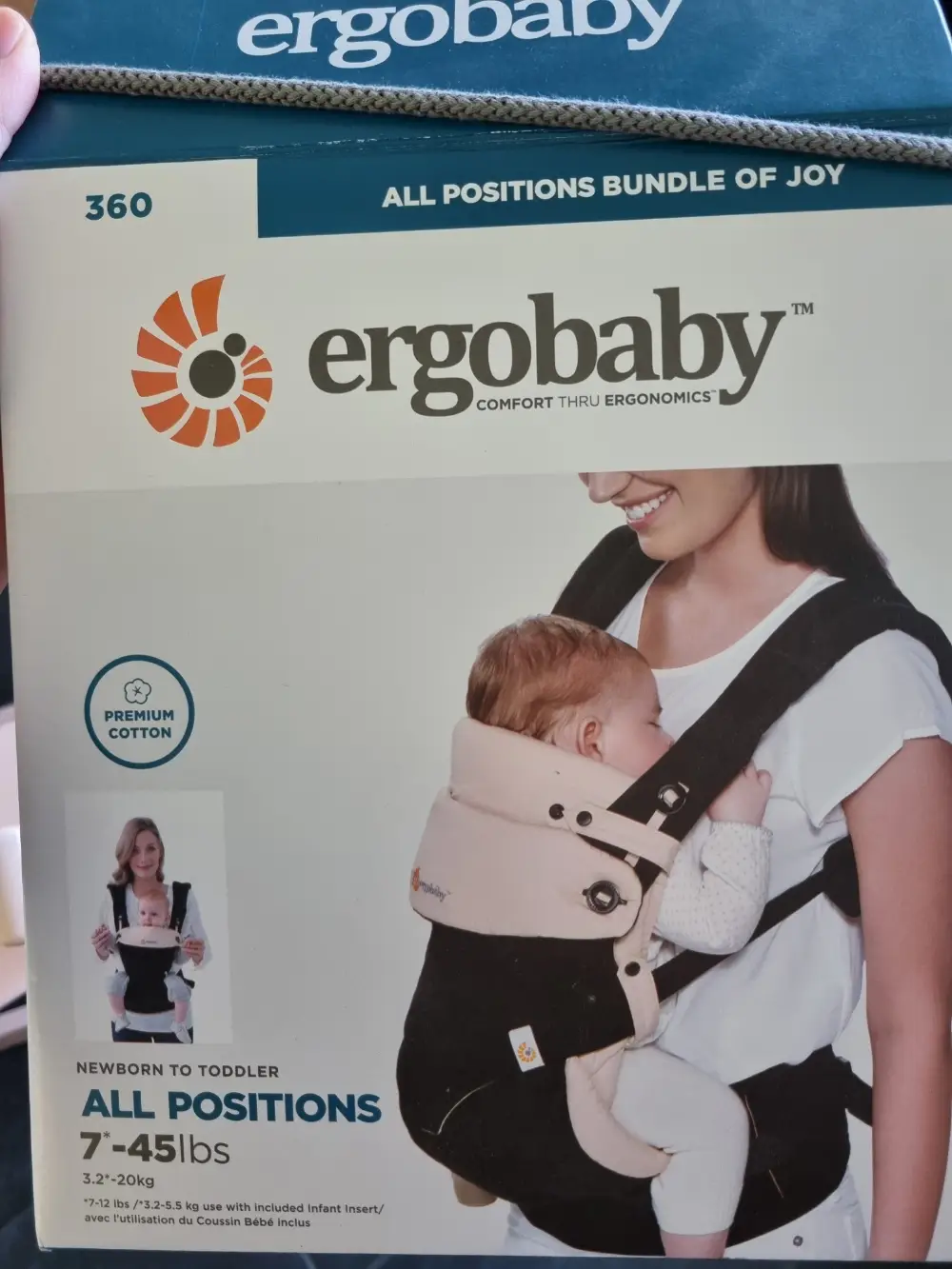 Ergobaby Bæresele inkl babyindsats