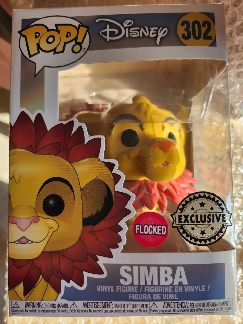 Funko pop Simba W/LCaf mane Flocked