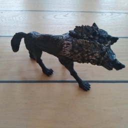 Ukendt Tohoved hund figur