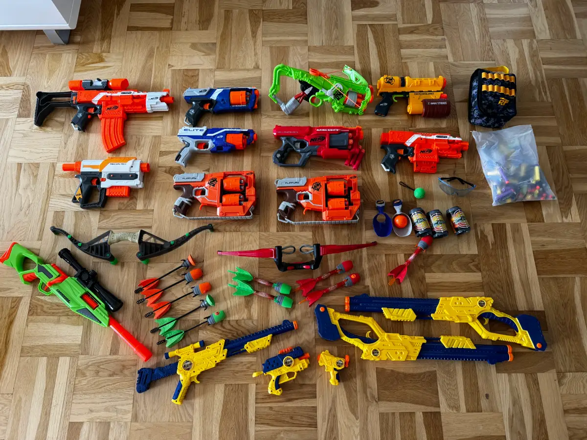 Nerf Kæmpe samling af Nerf udstyr