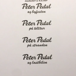 Peter plys  Peter pedal Bøger