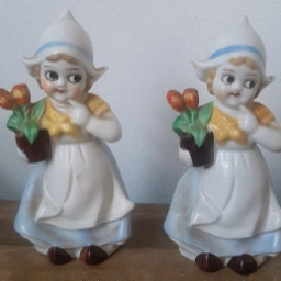 Retro Porcelæns salt og peber sæt