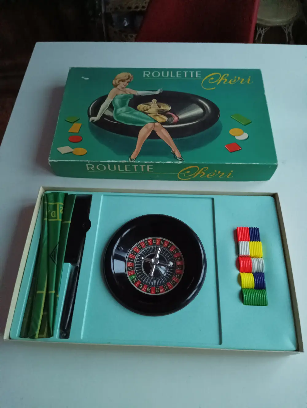 Vintage roulette spil Med rager og plade til