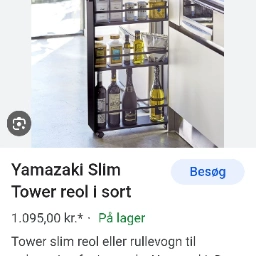 Yamazaki slim tower reol Køkkenreol