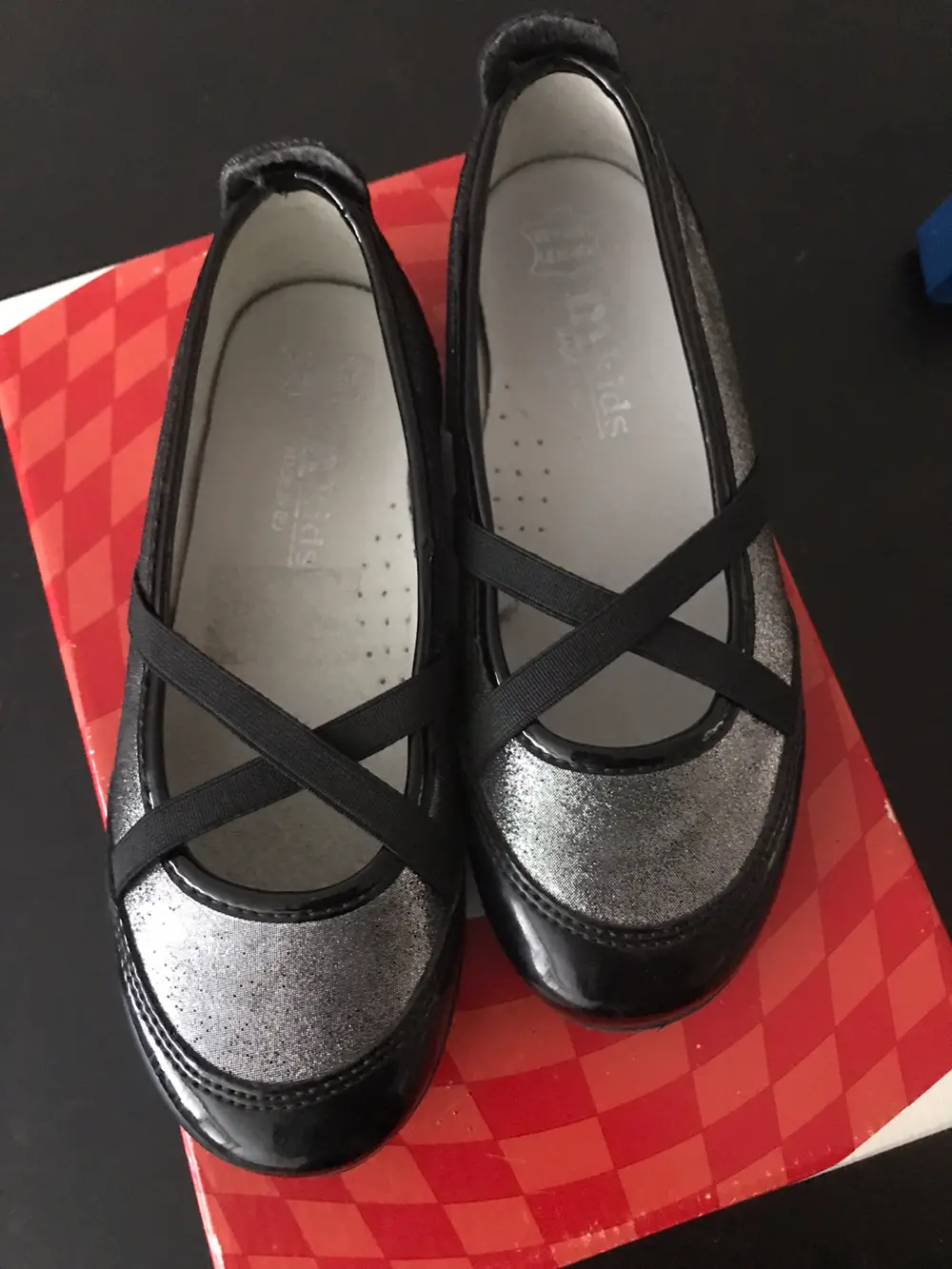 Nye sko sølv grå sort sandaler sandaler 30